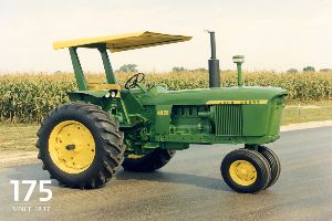 A John Deere 4020 diesel tractor was restored to serve as a centerpiece for the 