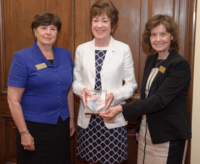 Senator Susan Collins receives the 2013 Champion of Agriculture Award