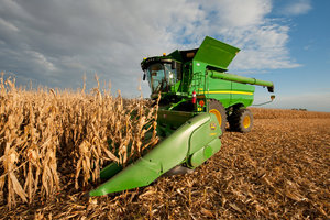 The nation's corn harvest is slowly advancing but continues to trail yearly and five year averages 