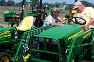 Visitors to participating John Deere Drive Green locations will have an opportunity to learn about and test drive John Deere equipment. 