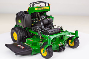 John Deere's Mulch On Demand has been added to the 2014 line of QuikTrak commercial mowers to increase productivity. 