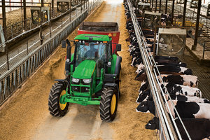 Deere's 6M Series tractors are well-suited for a number of chores around the farm. 