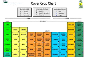 The Cover Crop Chart (v. 2.0) is designed to assist producers with decisions on the use of cover crops in crop and forage production systems.