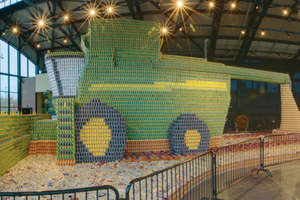 The John Deere tractor on display at the 2015 Missouri State Fair will be similar to Deere's 2011 record-breaking canned food combine. 