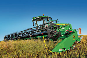 Deere's three new draper models are designed to take on challenging field conditions and improve small grain harvesting efficiency.