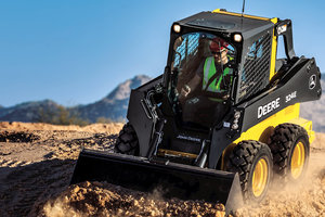 Increased visibility on the John Deere 324E will make it easy for operators to be fully aware of their surroundings while working.
