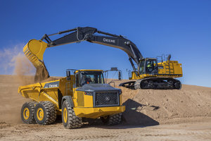 The John Deere 670G LC is widely used for earthmoving projects and now includes more comfort and emissions features.