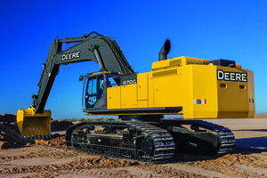 Deere's largest excavator model now includes a number of new features, including a Final Tier 4 engine.