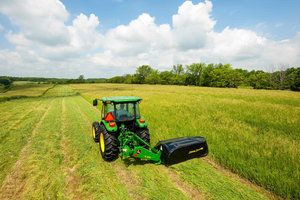 A hay mowing demonstration will take place on the more than 80 acres of land set aside for equipment during this year's expo.