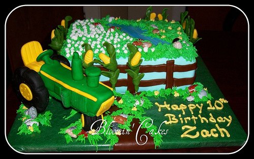 John Deere Tractor Birthday Cake - CakeCentral.com