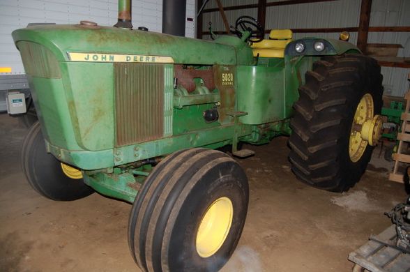 John Deere 5020 Tractor in a barn