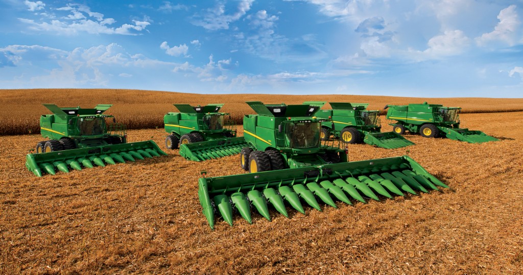 John Deere corn harvester