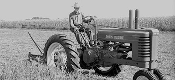 Vintage photo of a John Deere Model A Tractor