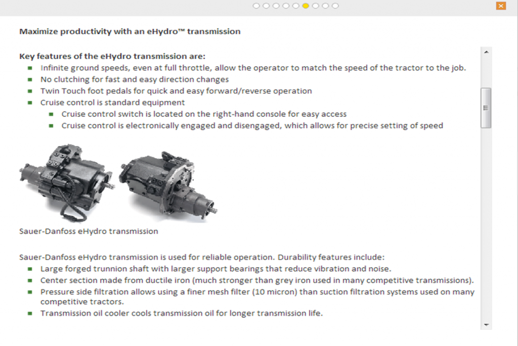 Information on the eHydro transmission