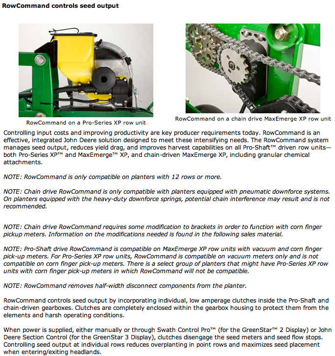 Row Command John Deere