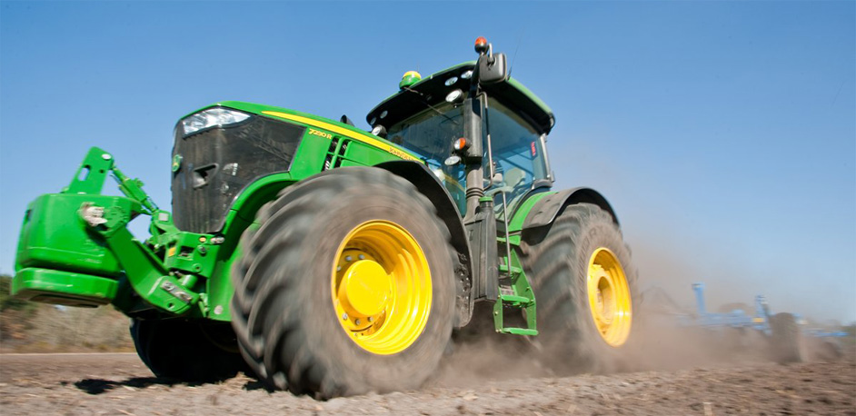 John Deere 7 Series Tractor with Large Tires