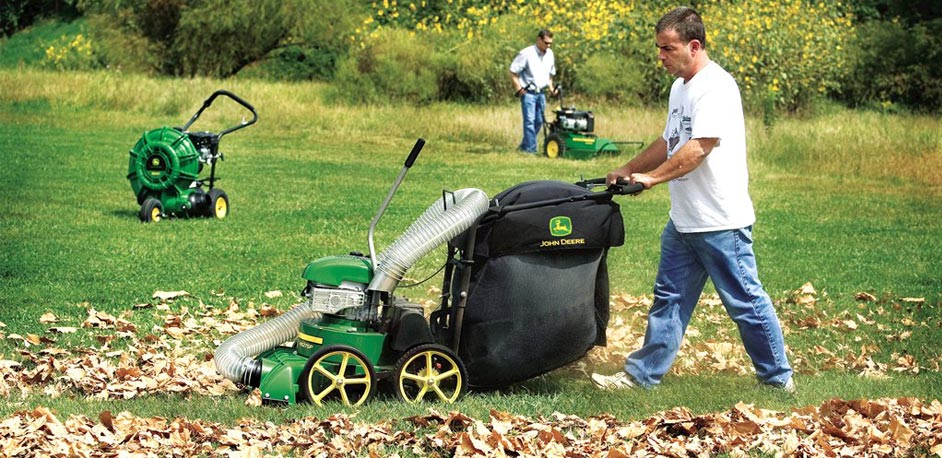 JD leaf blower attachment for fall clean up