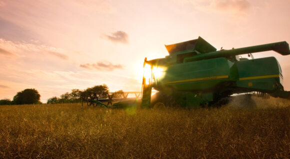 JD combine growing winter wheatwing