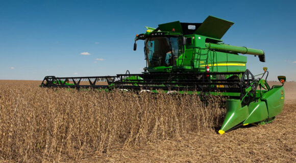 JD harvester used by custom harvesters