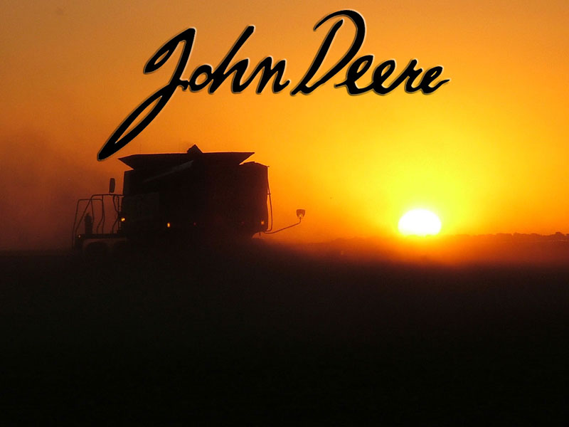 John Deere Lettering Sunset
