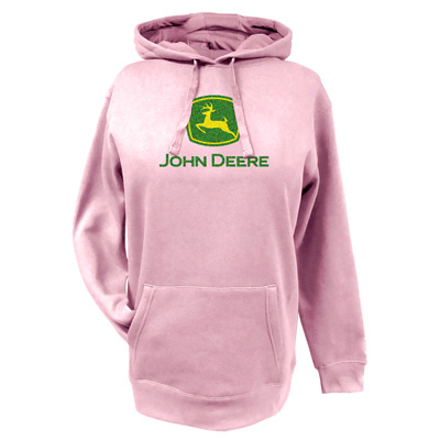 John Deere Girls Pink Horse Zip Hoodie Sweatshirt Sizes 5 6 6X