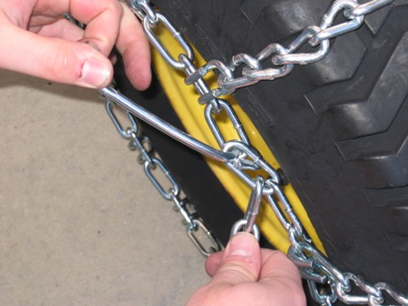 How to Install Chains on Tractor Tires  