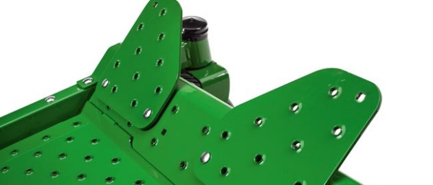 The John Deere ZTrak foot rest extensions attachment