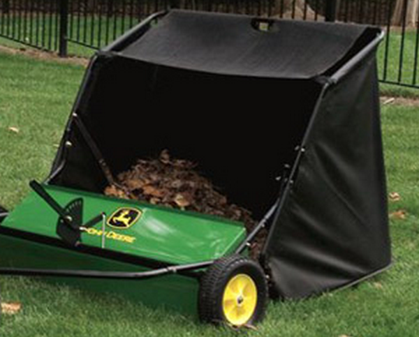 The John Deere ZTrak lawn sweeper attachment