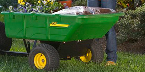 The John Deere EZTrak utility cart attachment