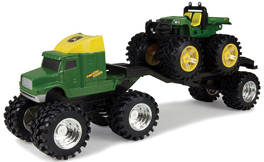 John Deere Monster Tread Semi with Green Tractor