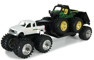 John Deere Monster Treads Pickup with Trailer & XUV Gator