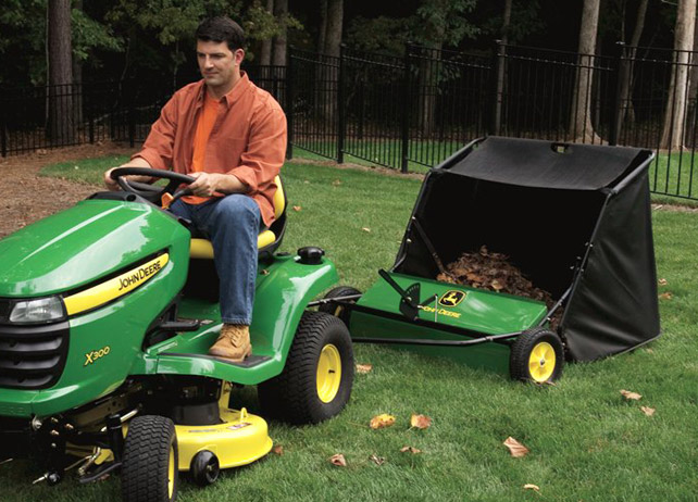 John deere d100 online grass catcher