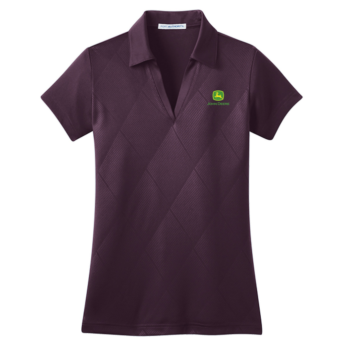 Ladies Purple Embossed Polo