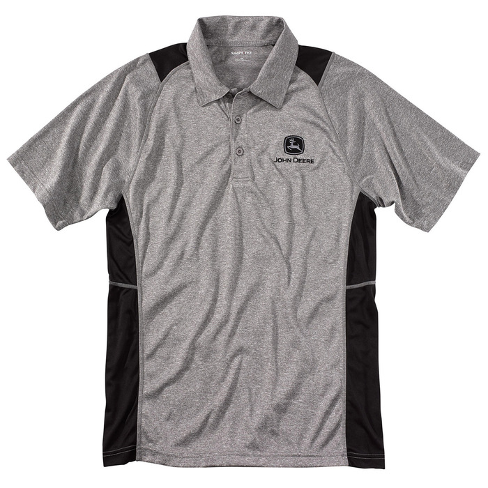 Two-Tone Neutral Logo Polo Shirt
