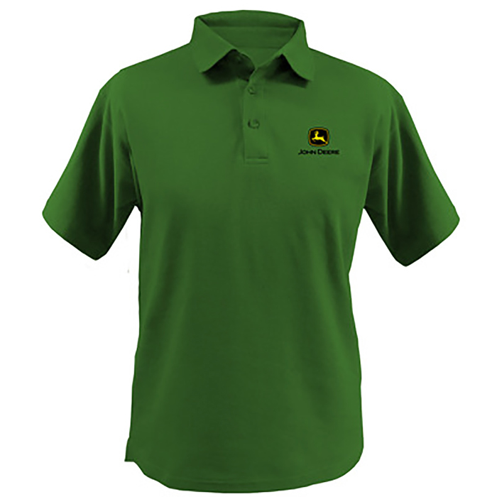 John Deere Men's Green Polo Shirt With Logo