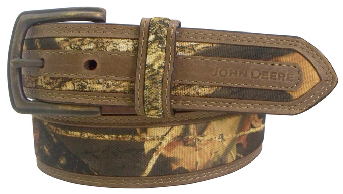 Camo and Leather John Deere Belt