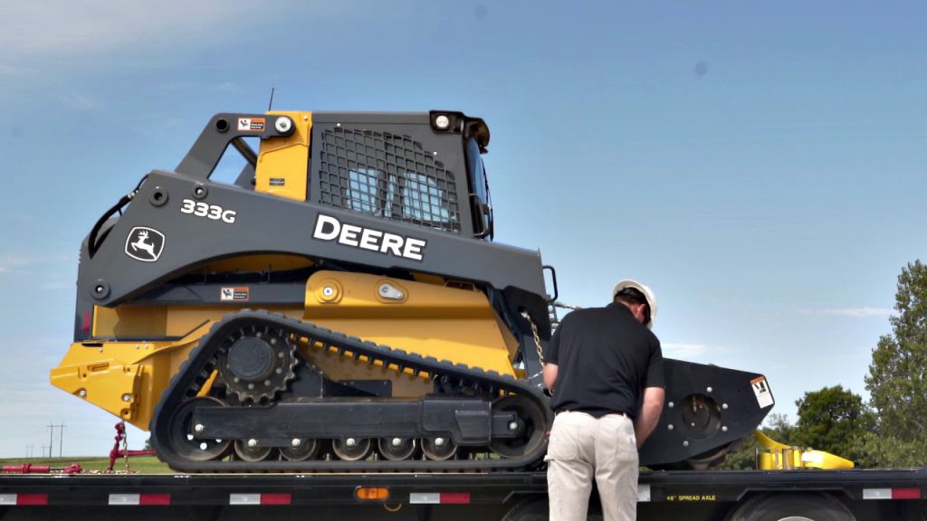 Loading a Construction Equipment Trailer