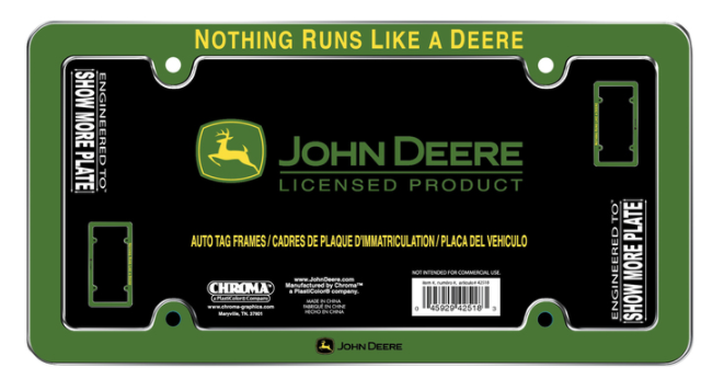 John Deere License Plate Frame