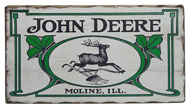 Vintage John Deere Logo Sign