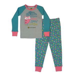 <img src="barn owl pajamas.jpeg" alt="Long sleeved pajama set with pink owl on shirt and blue pants">