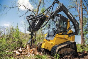 More efficient than conventional grinders, the new SS30 Stump Shredder includes a pilot cone design and 0.75-inch thick AR500 steel blades to ensure complete removal and easy cleanup. 