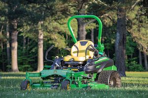 This machine offers a variety of features for customers, including options for mower decks and seating. 