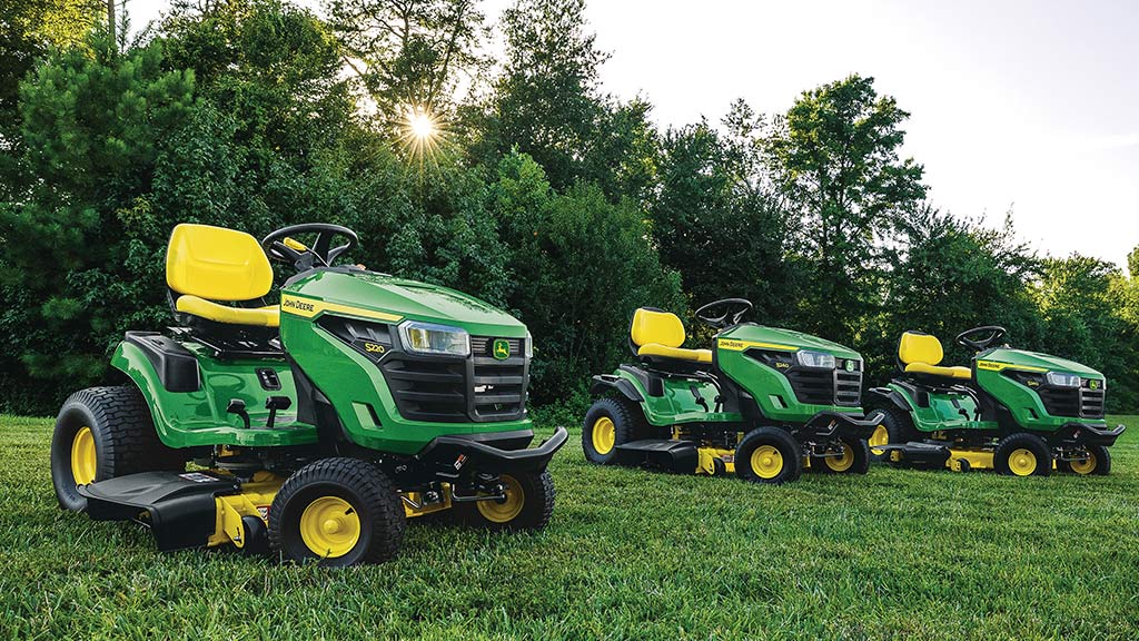 John deere ride best sale on mowers price list