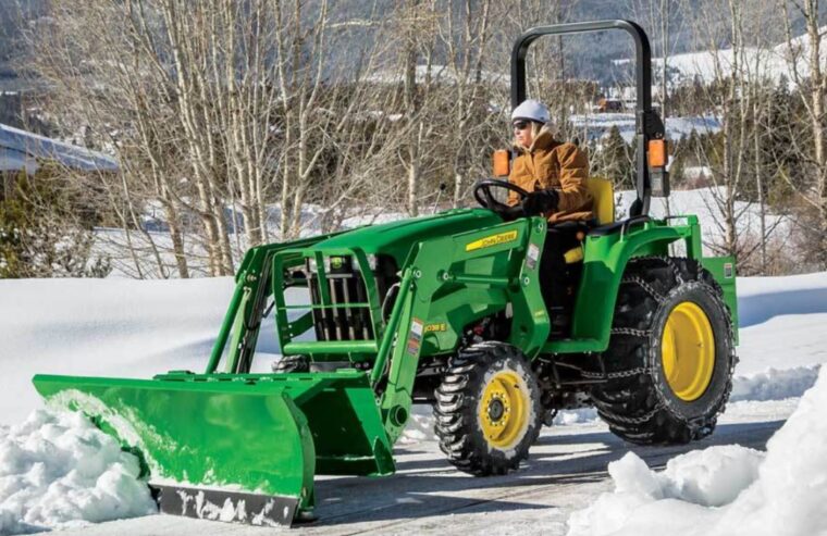 John deere mower discount snow plow attachment