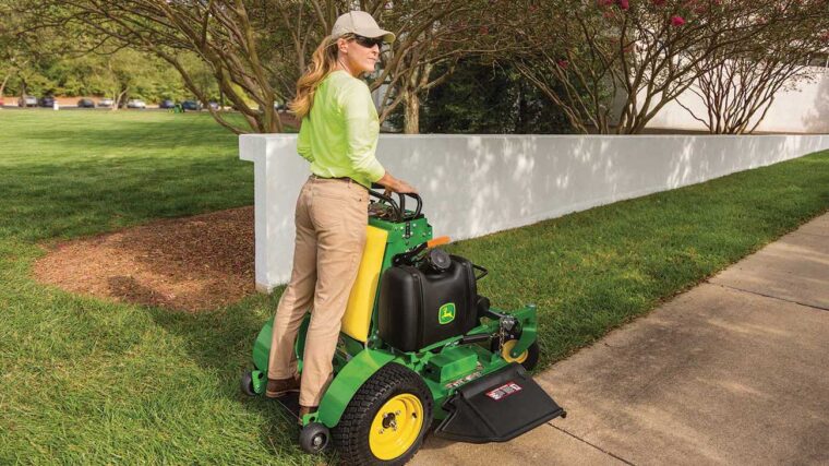 The John Deere 636M QuikTrak Stand-On Mower