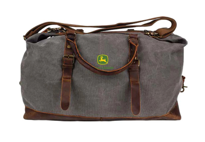John Deere Large Leather Duffle Bag