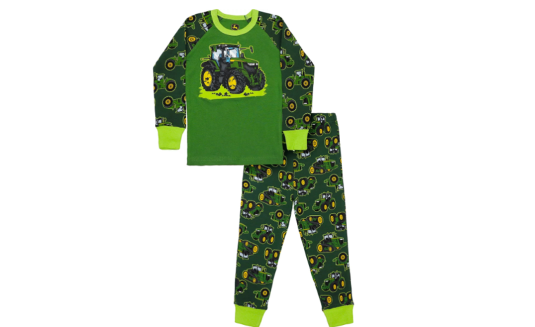 John Deere Tractors All Over Pajama Set