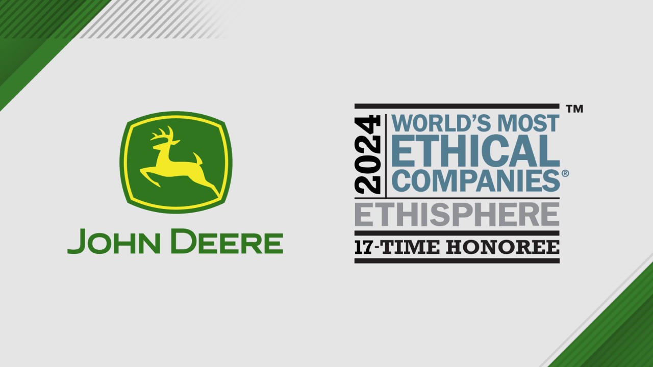 John Deere has been named a 2024 World’s Most Ethical Company by the prestigious Ethisphere Institute.