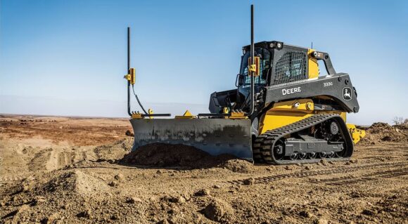 333g compact track loader on a construction site