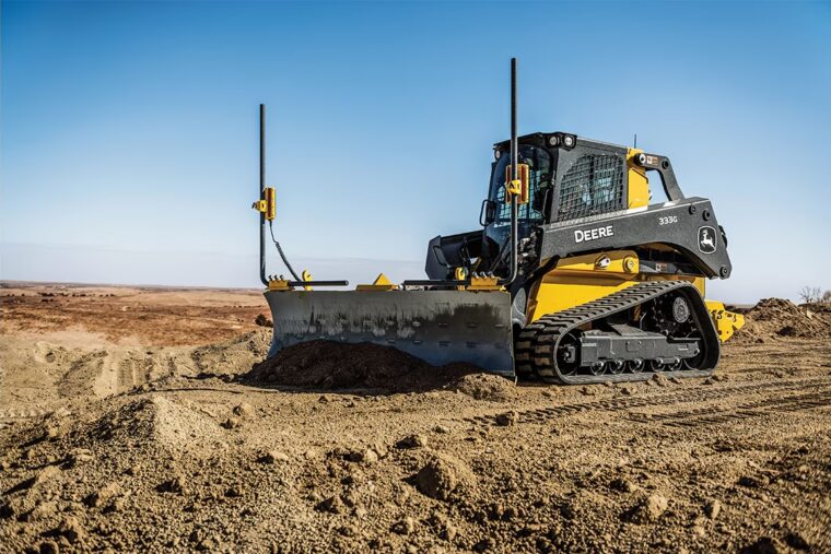 333g compact track loader on a construction site